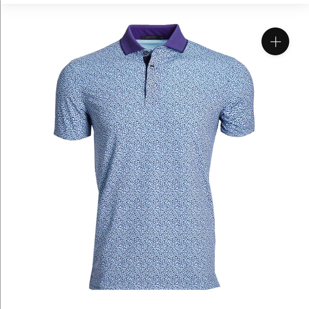 Greyson Men’s Large Wolfpack Polo in Indigo